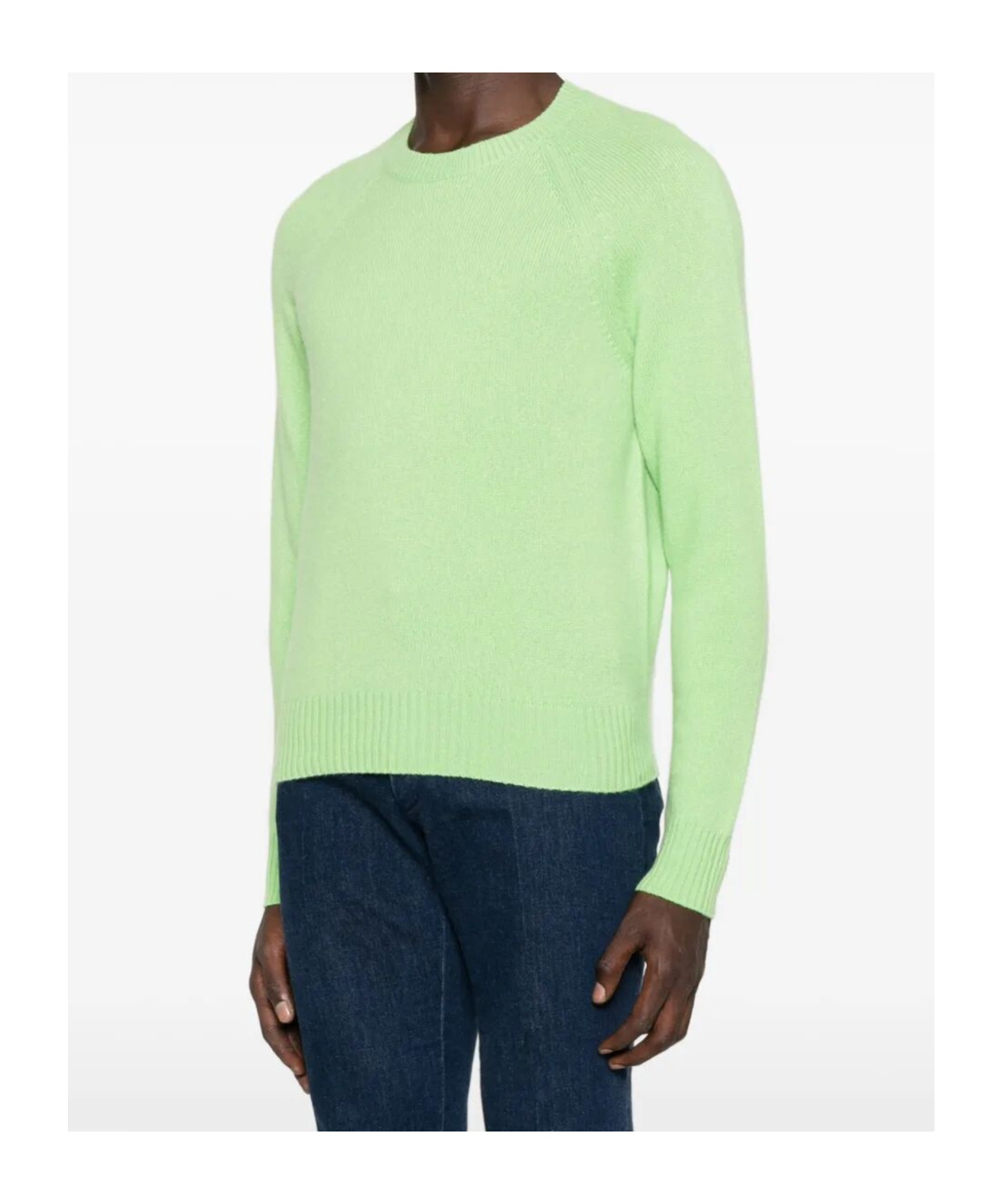 Tom Ford Cashmere Crew Neck Sweater Long Sleeves In Green