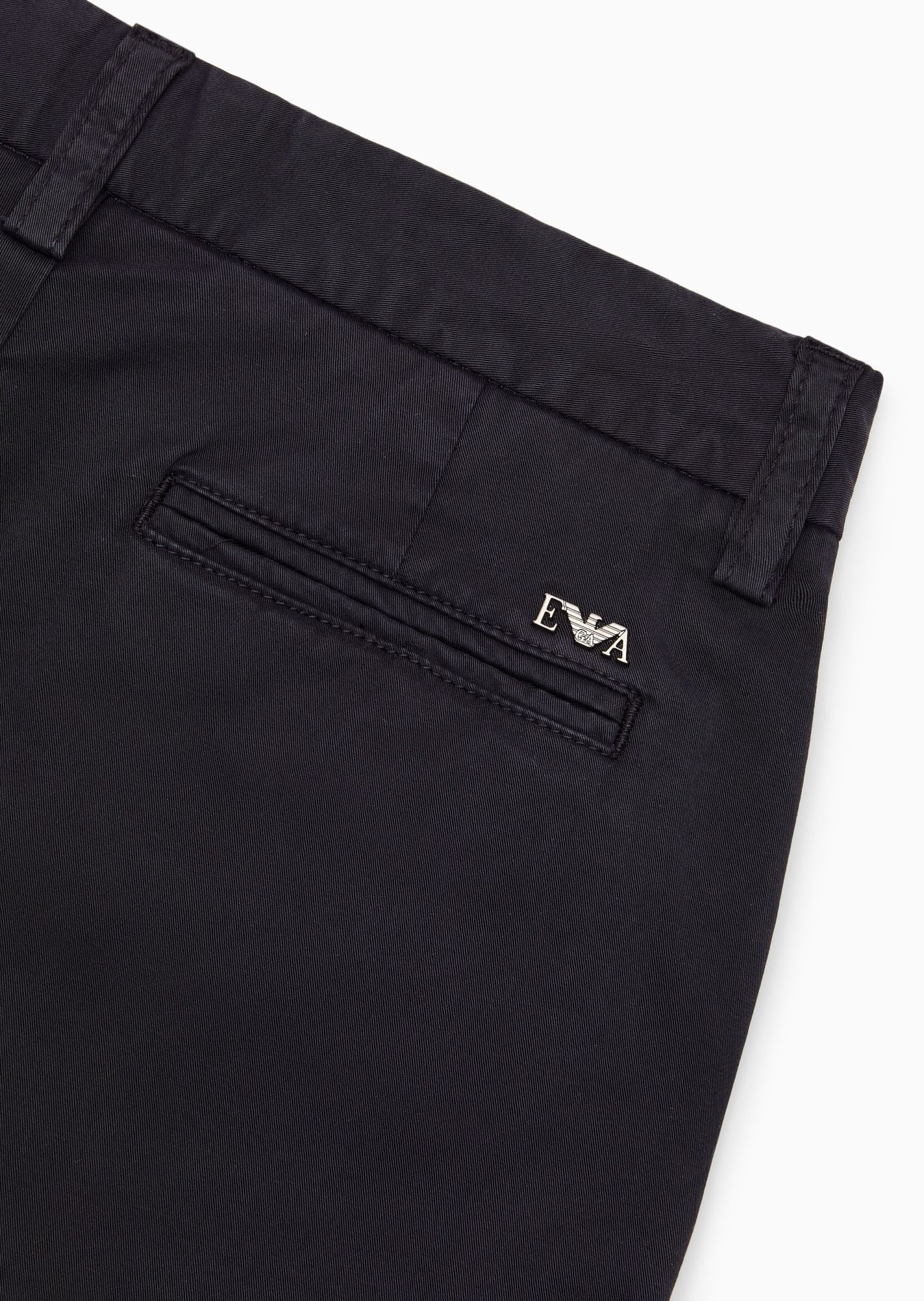 Emporio Armani Logo-plaque Bermuda Shorts In Black