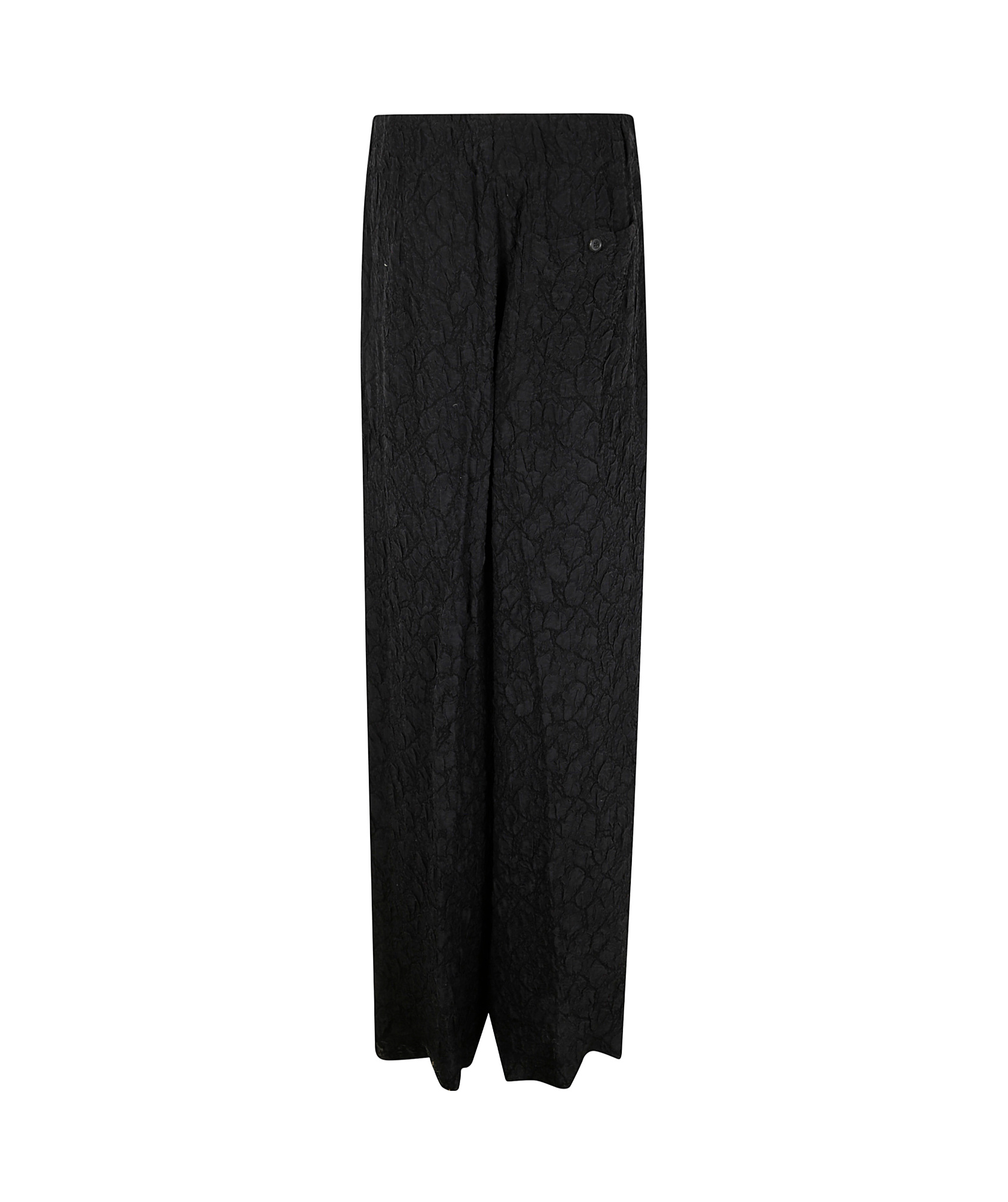 Dries Van Noten Wide Cotton Trousers Belt Loops In Black