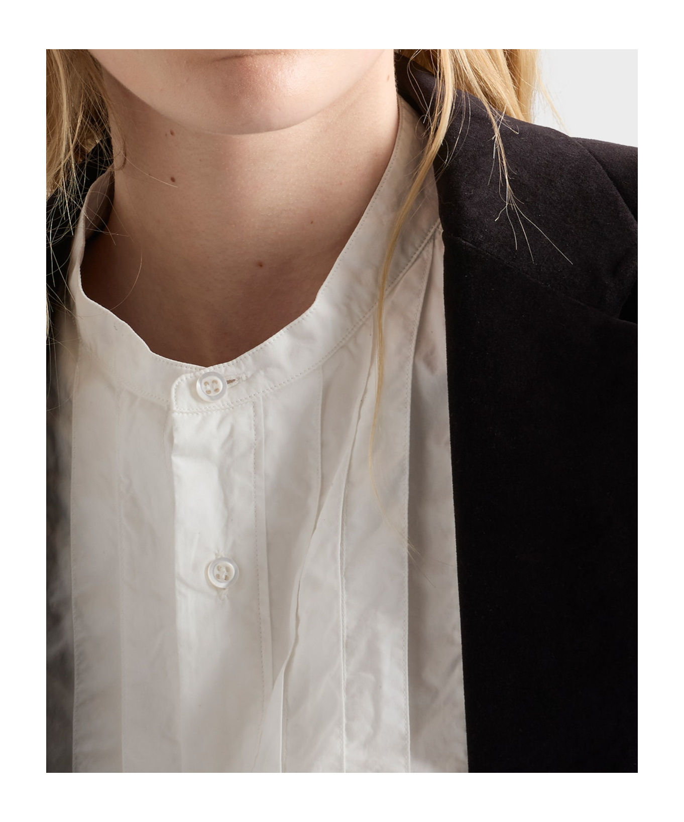 Prada Embroidered Cotton Shirt In White