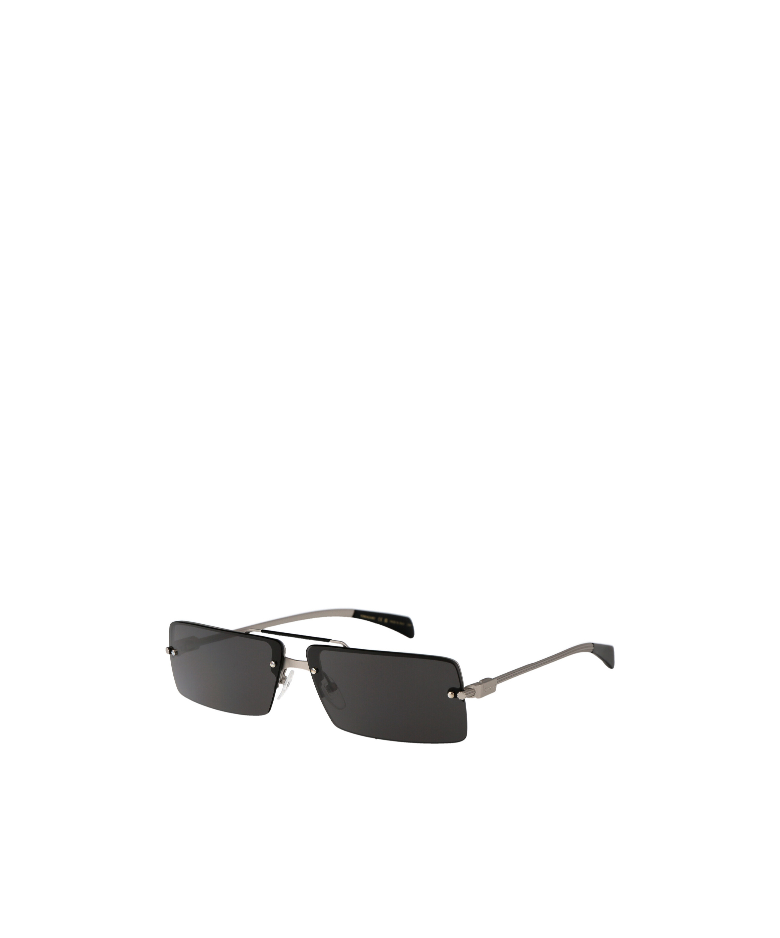 Ferragamo Silver Metal Sunglasses In Black