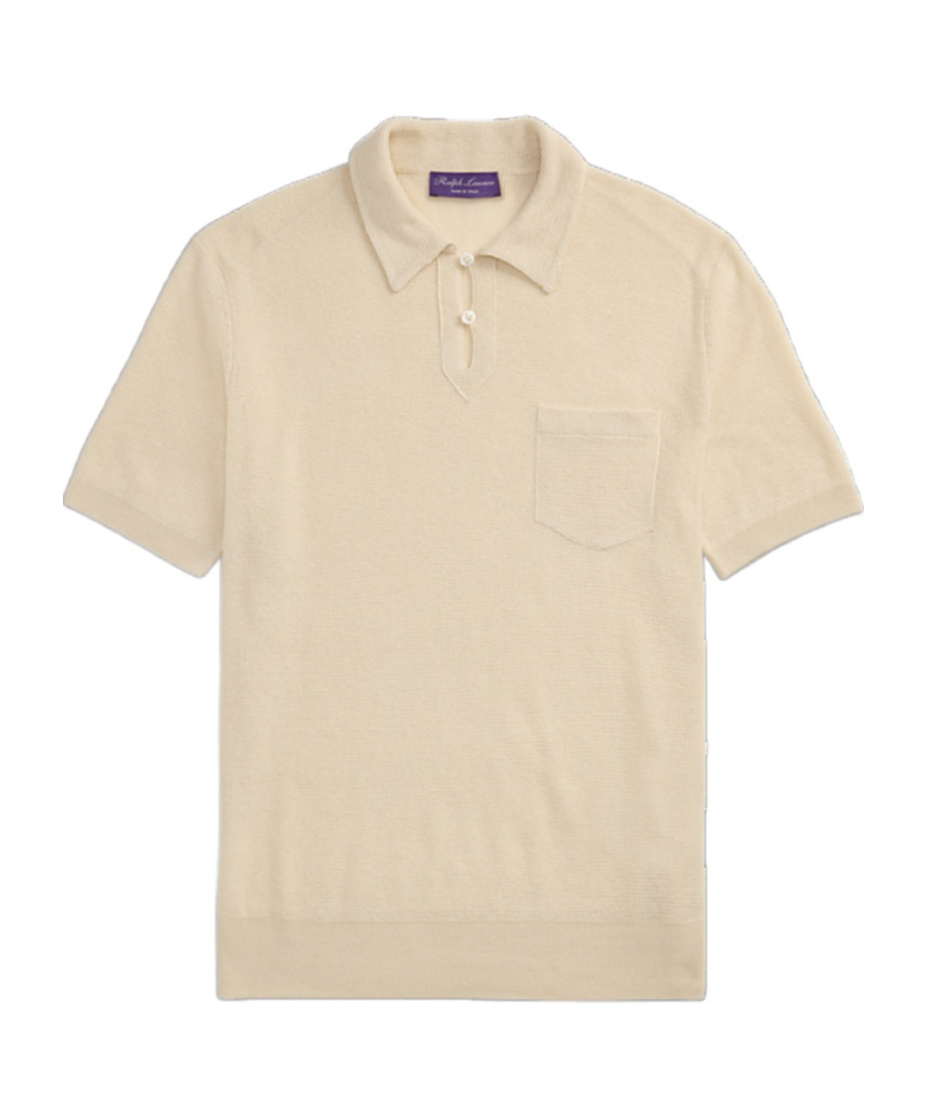 Polo Ralph Lauren Short-sleeved Polo Sweater In Limestone