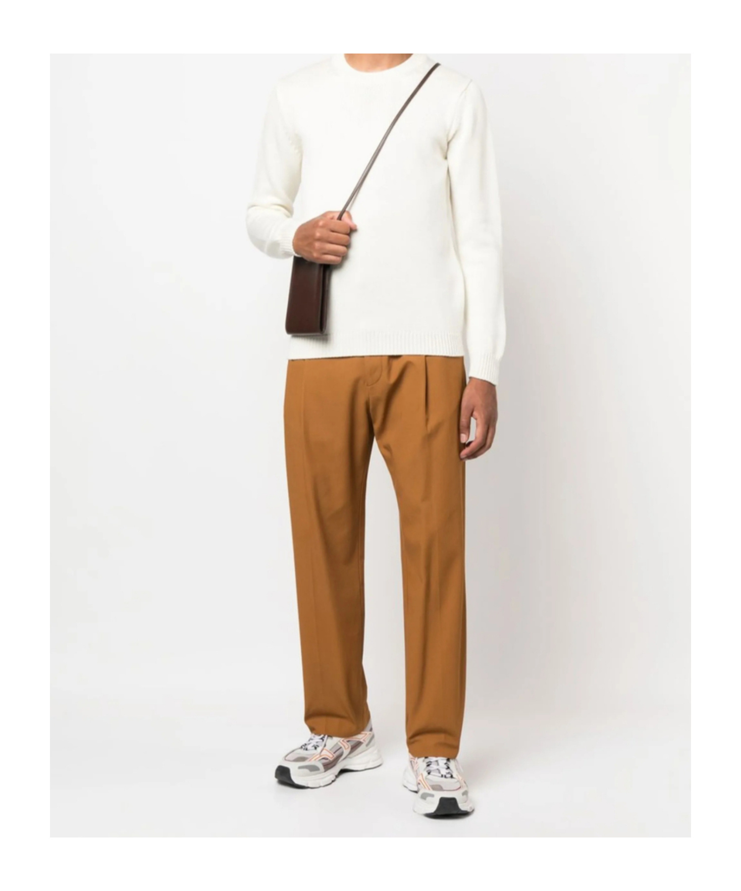 Roberto Collina Crew Neck Long Sleeve Sweater In White