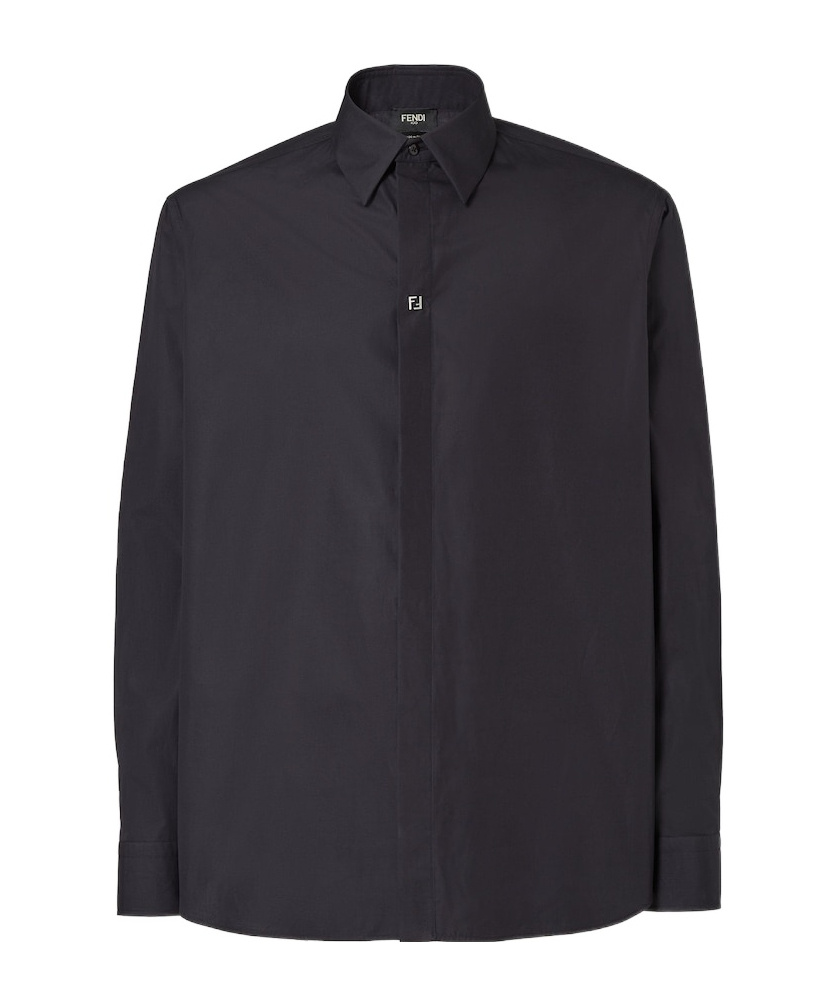 Fendi Black Cotton Shirt In Black