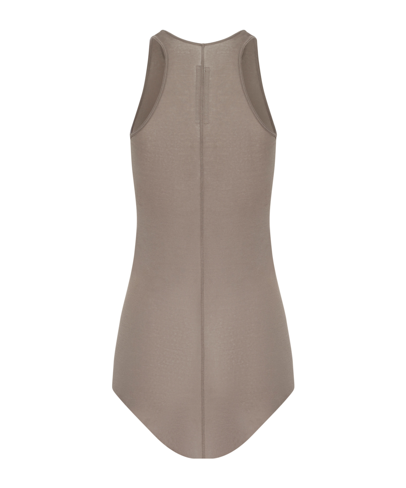Rick Owens Ribbed Tank Top In Viscose And Silk In Nude