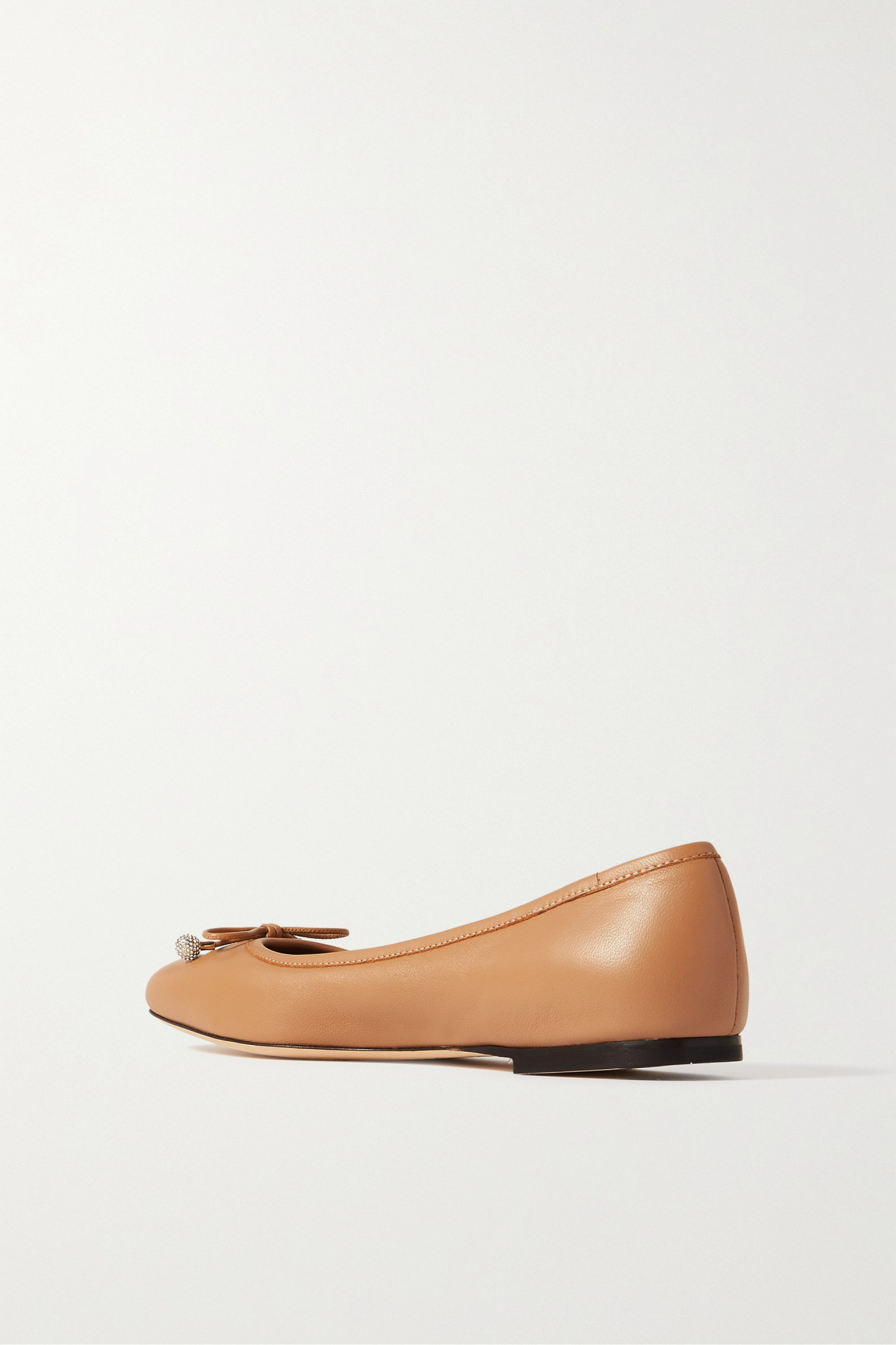 Jimmy Choo Neutral Elme Leather Ballet Pumps - Women's - Calf Leather In Nude