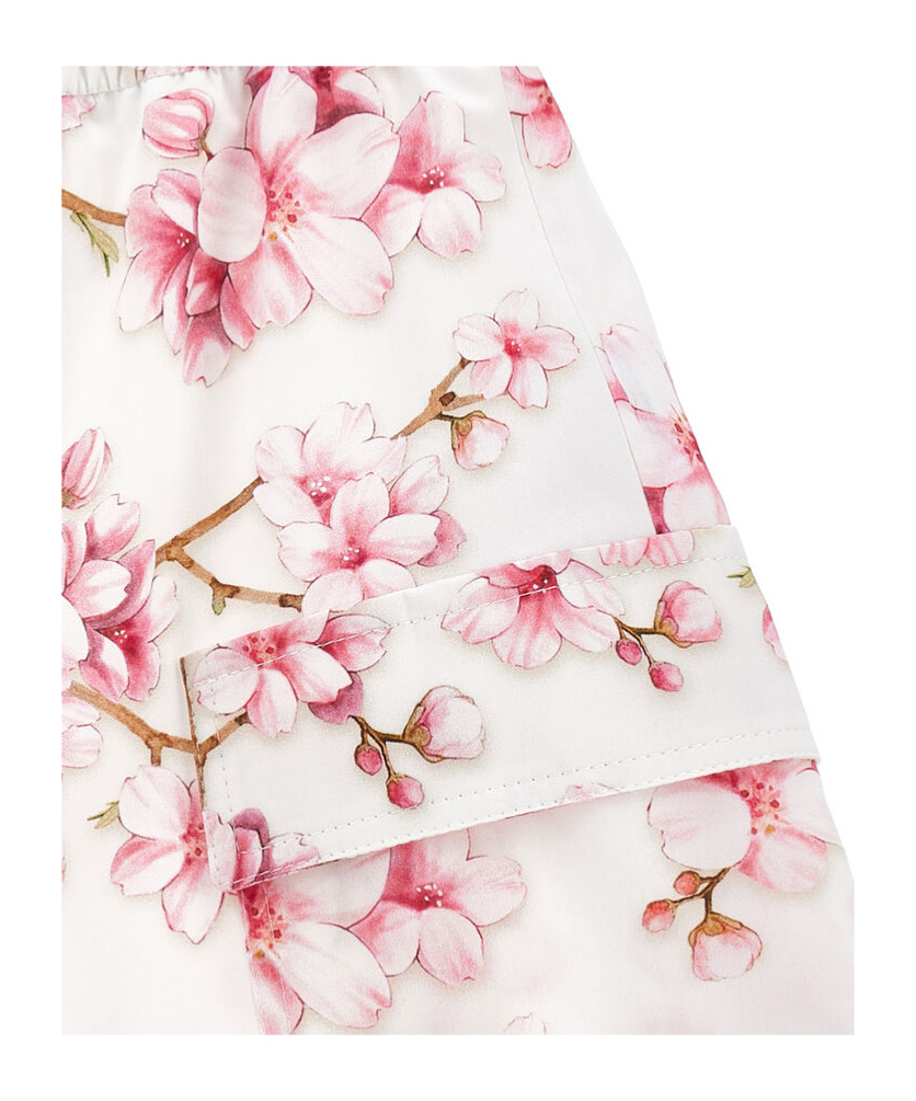 Monnalisa Popeline-shorts Mit Grosser Tasche In White