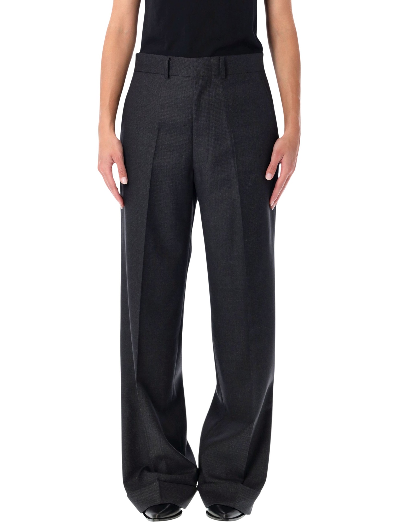 Junya Watanabe Tailored Wool Trousers In Black
