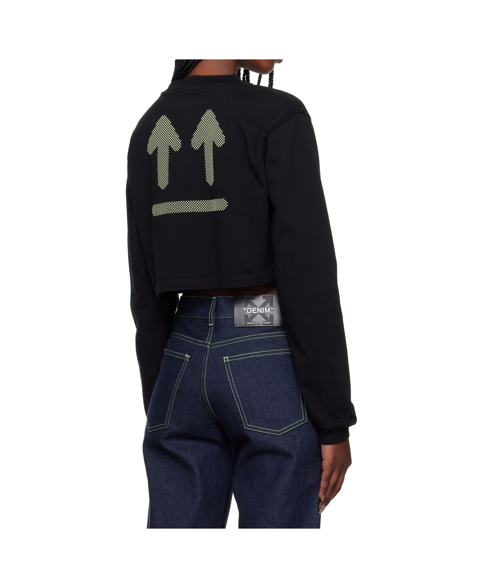 Off-white Long-sleeved T-shirt In Black