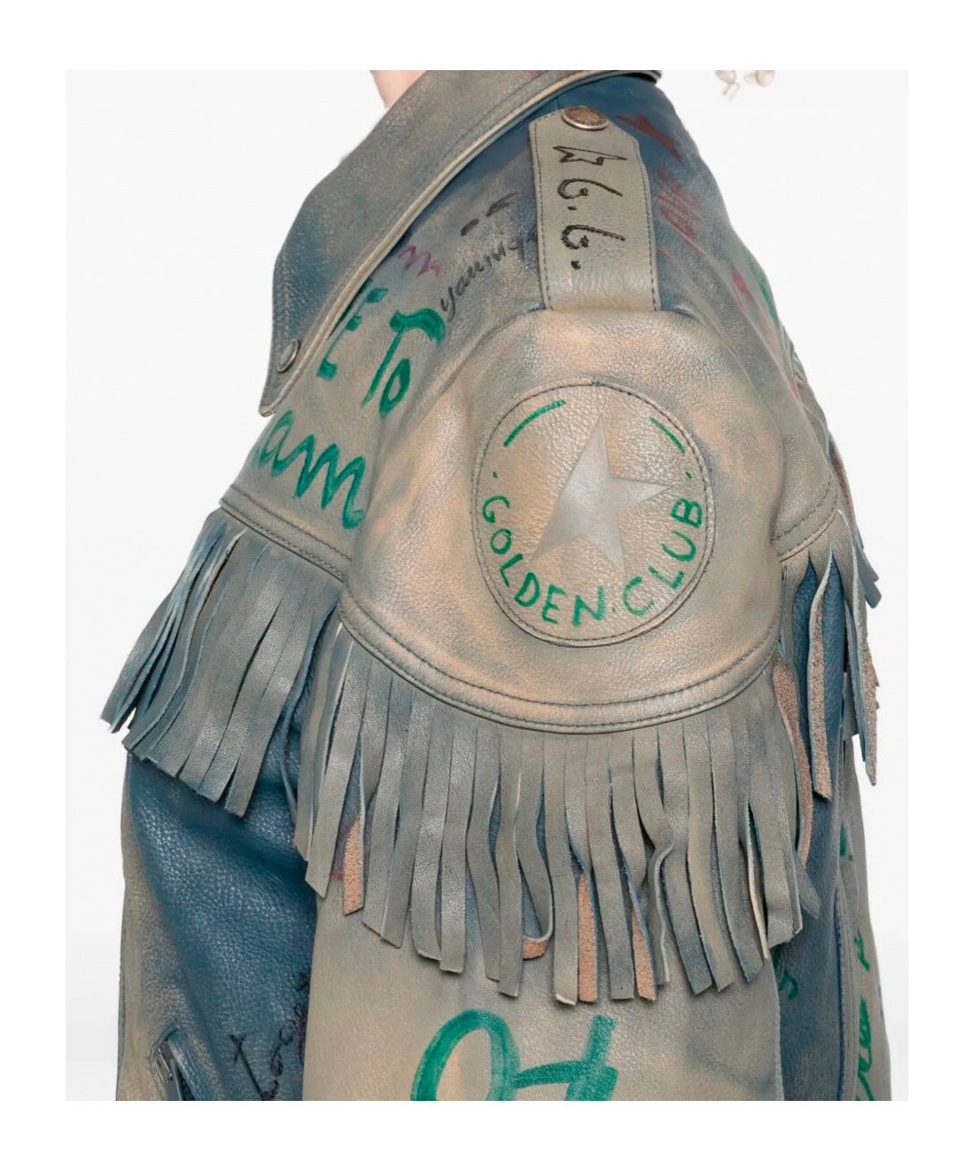 Golden Goose Deluxe Brand Zip-up Fringed Jacket In Gray