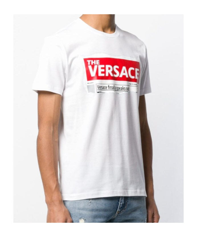 Versace Title Printed T-shirt In White