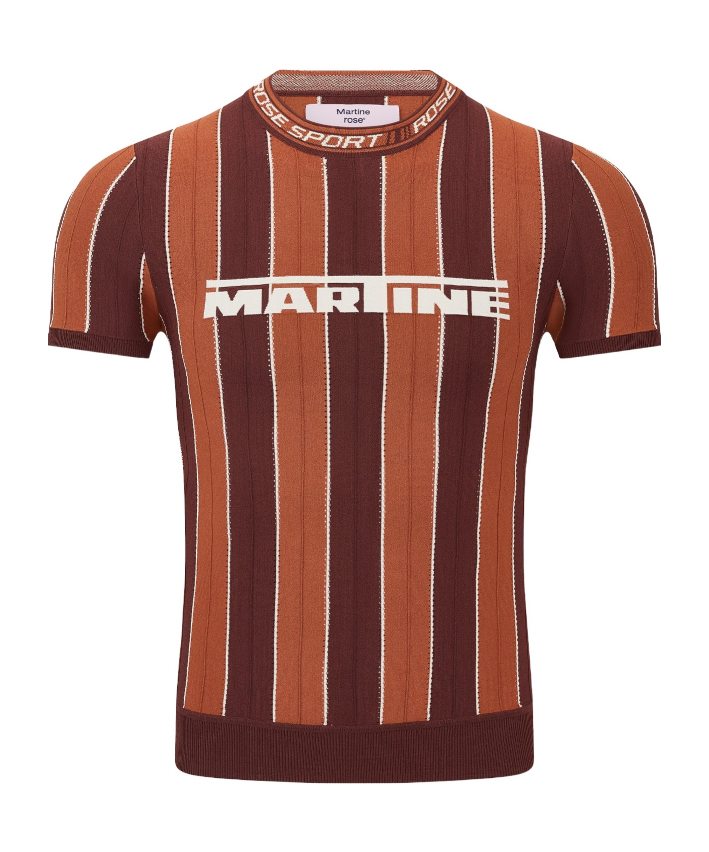 Shop Martine Rose Logo T-shirt In Red