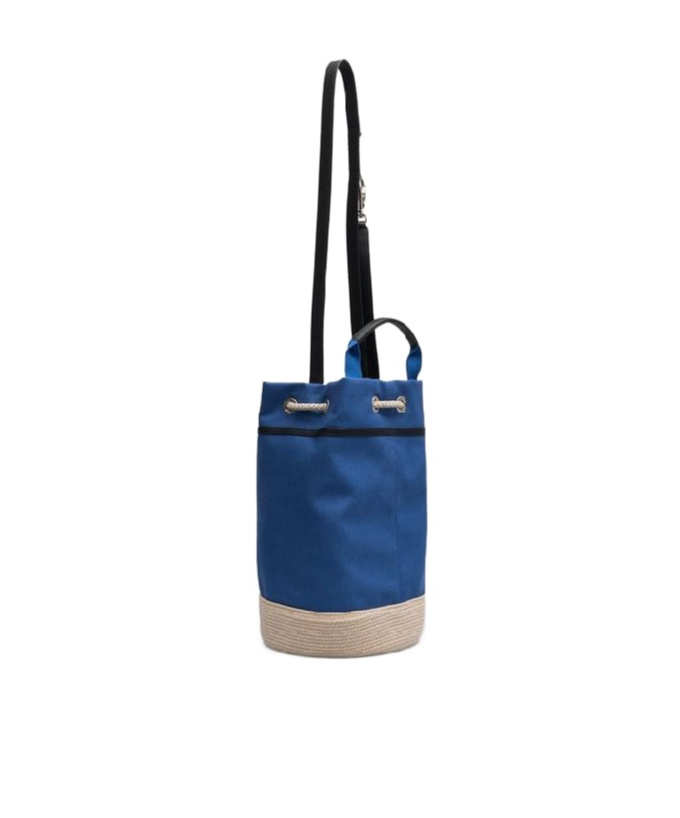 Loro Piana Sailor Mini Canvas Bucket Bag In Blue