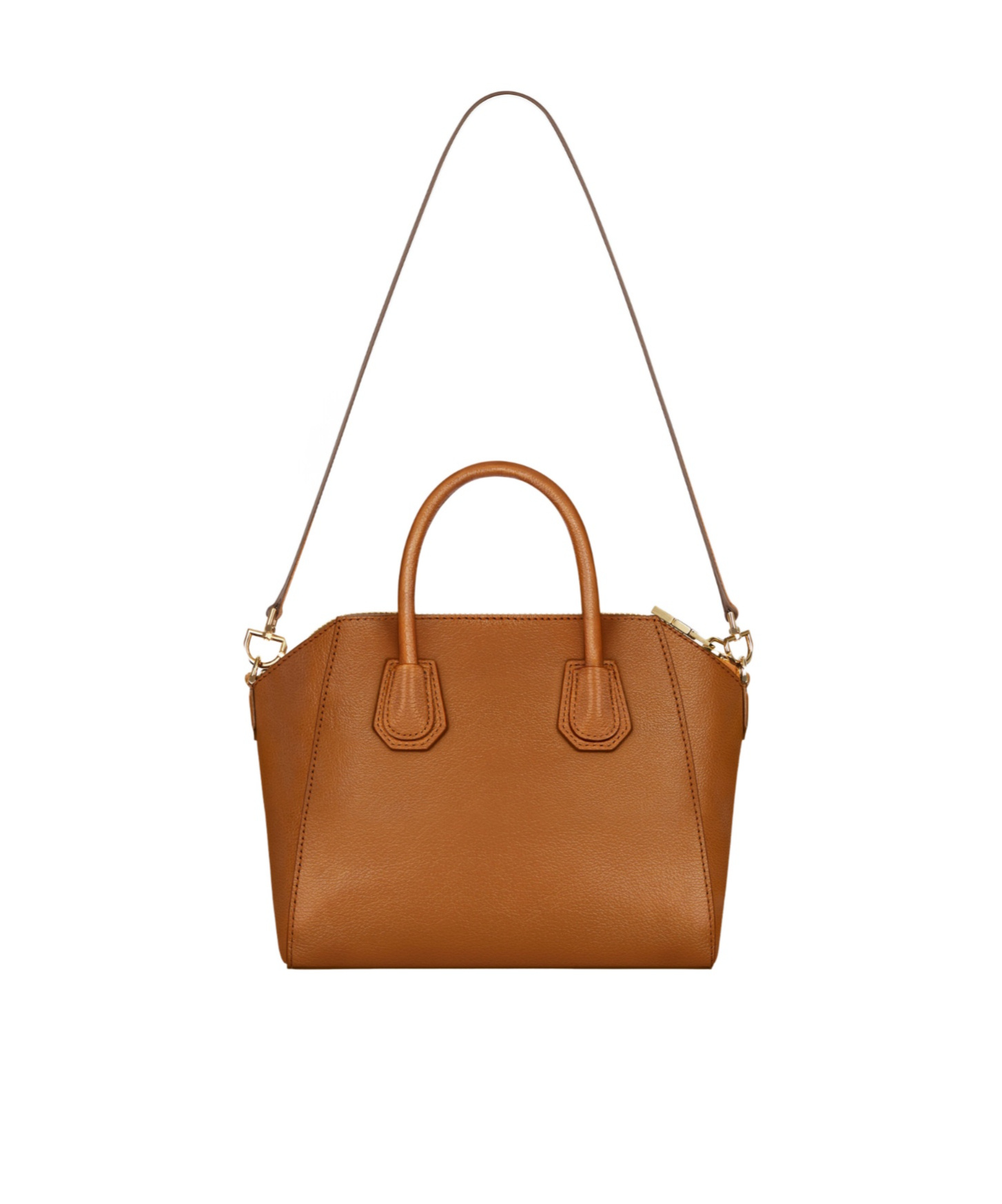 Givenchy Antigona Small Top-handle Bag In Shiny Tumbled Leather In Brown