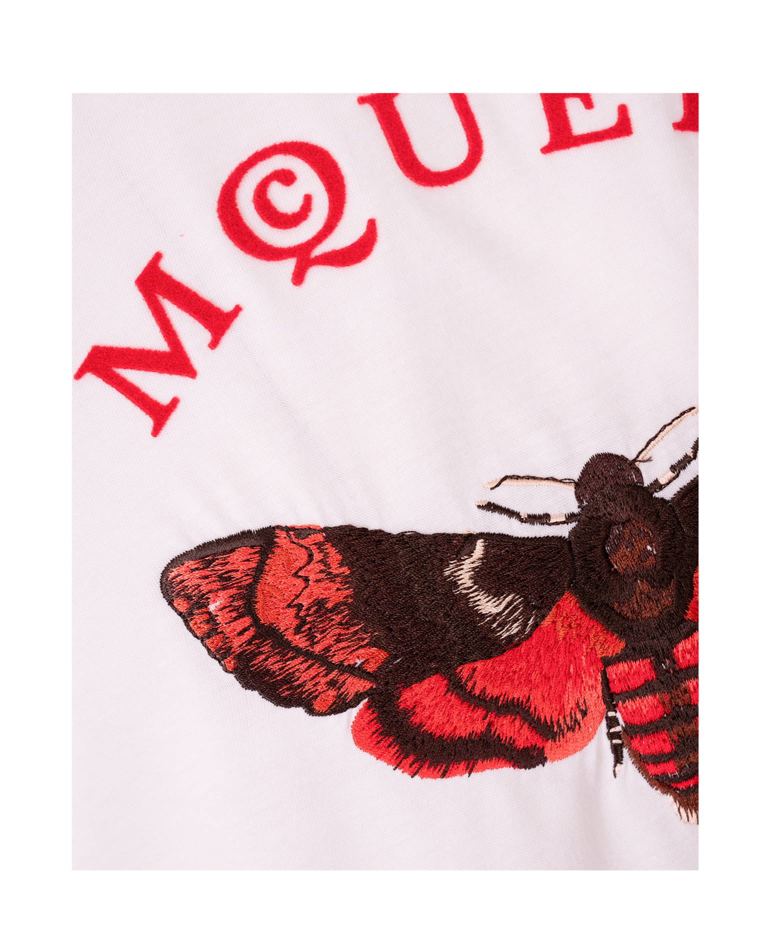 Alexander Mcqueen Moth Print T-shirt In White