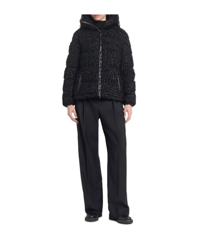 Moncler Down Jacket In Black