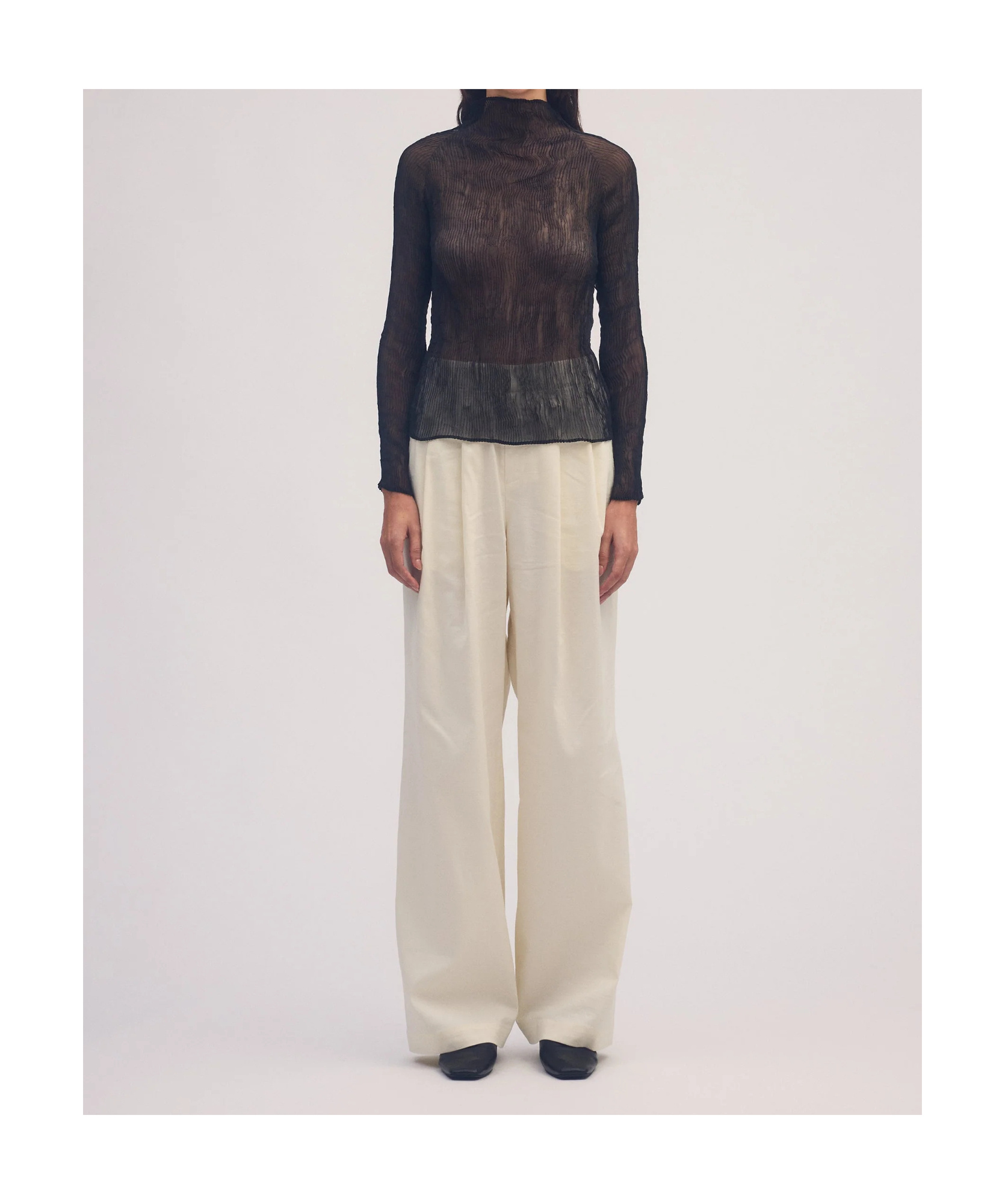 Issey Miyake Semi-sheer Pleated T-shirt