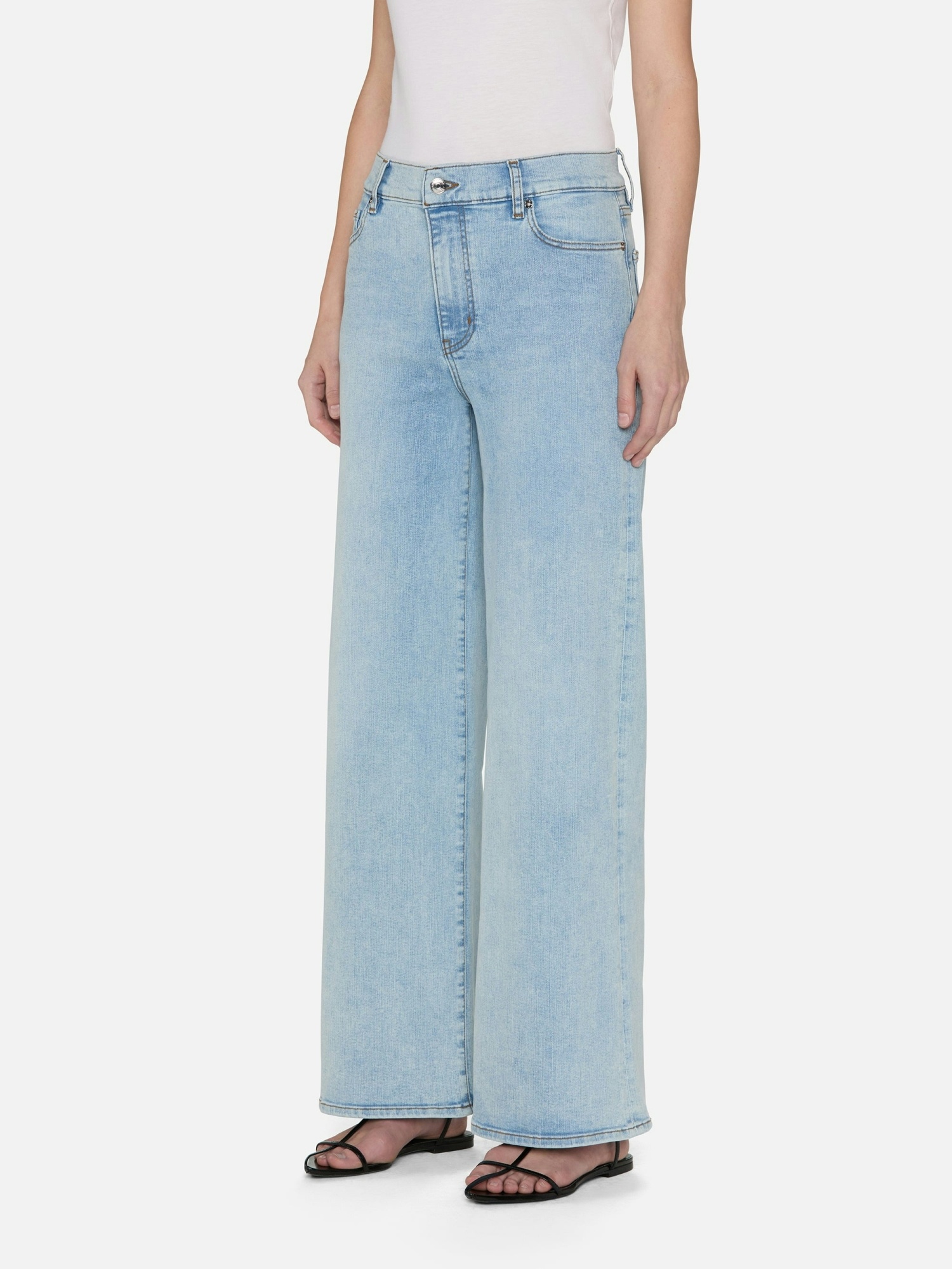 Frame Le Slim Palazzo High-rise Wide-leg Jeans In Blue