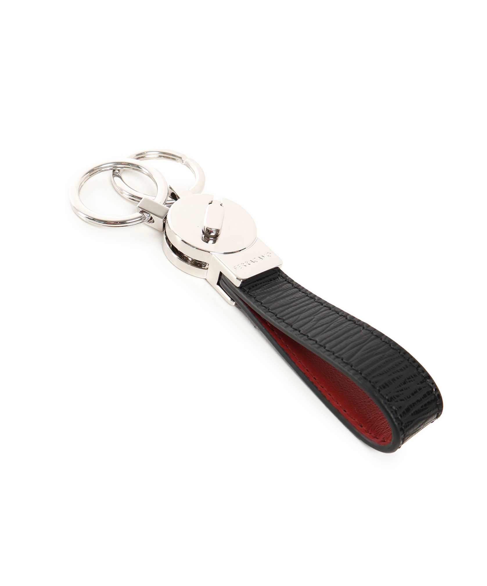 Ferragamo Wallet Card Holder And Keyring Set In Black
