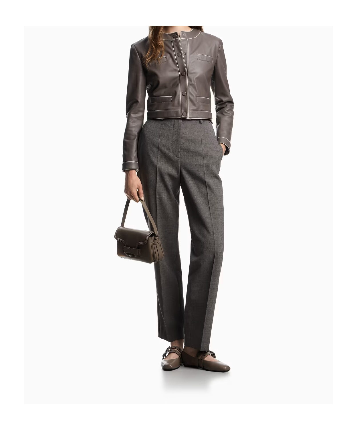 Emporio Armani Tailored Trousers In Gray