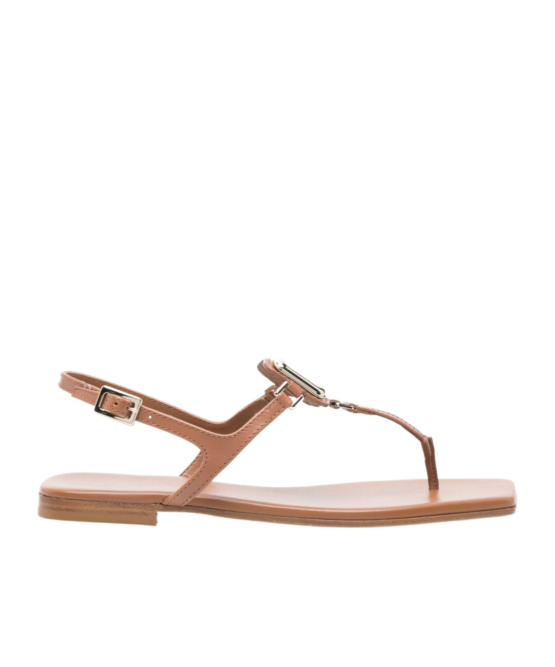 Roger Vivier Sea Leather Thong Sandals With Buckle Detail In Multi