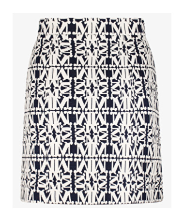 Max Mara Pattern Skirt In White