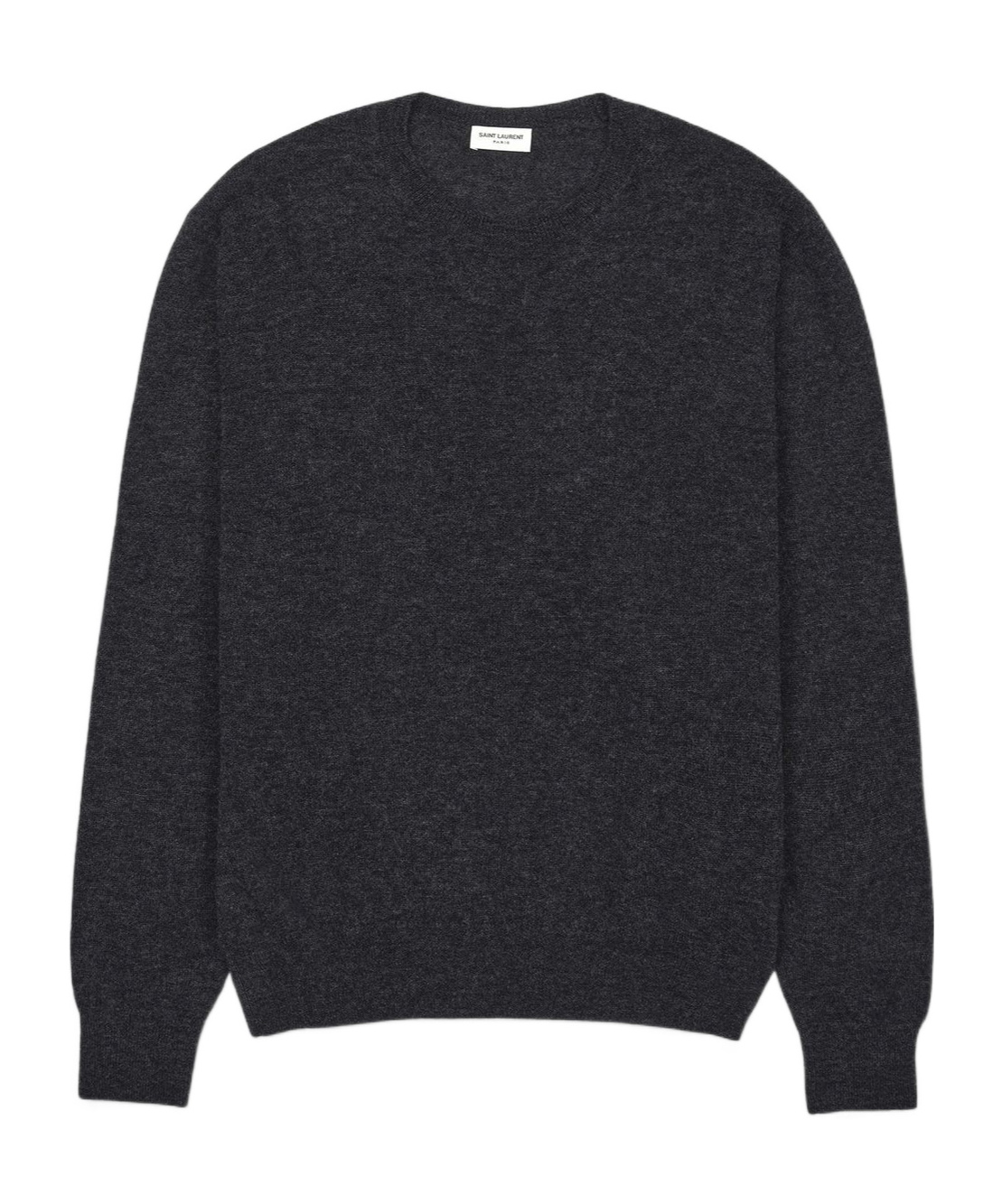 Saint Laurent Crew-neck Sweater In Black