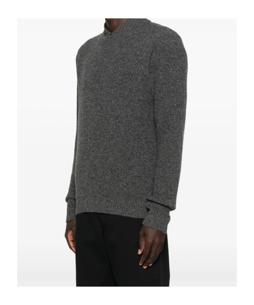Roberto Collina Crew Neck Long-sleeved Sweater In Gray