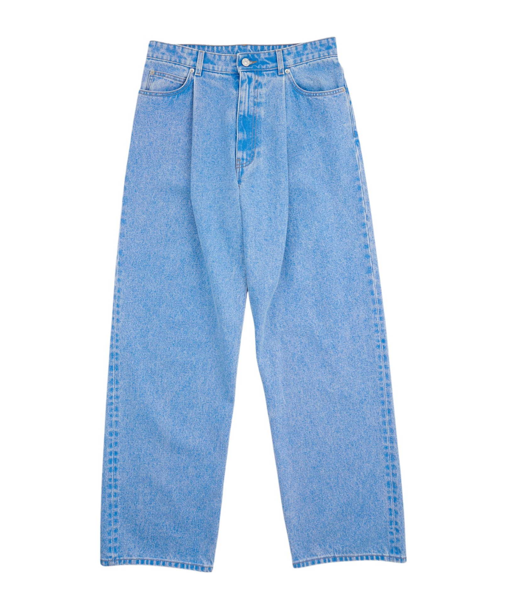 Marni Bleached Coated Denim Jeans Blue