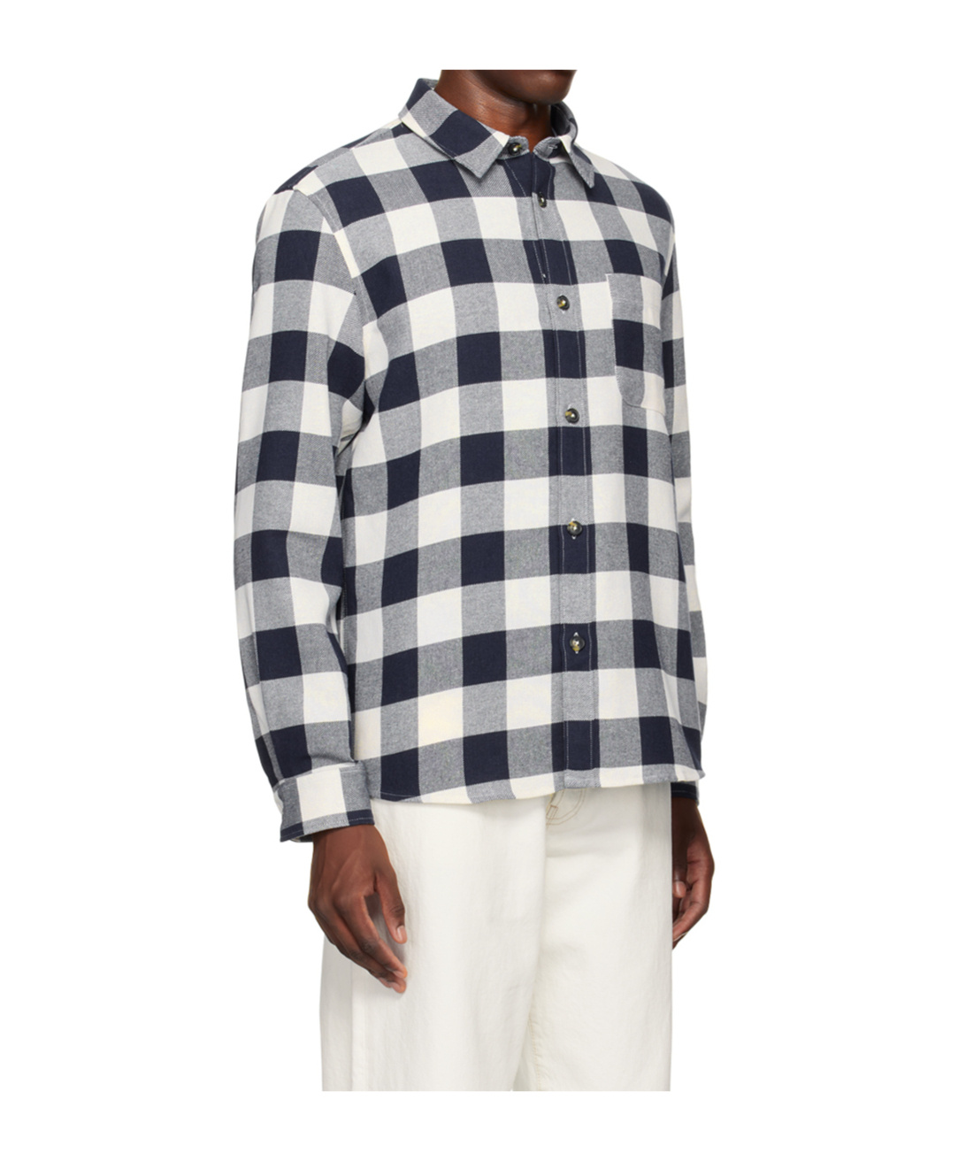 Apc A.p.c. Mens Trek Check Overshirt In Gray