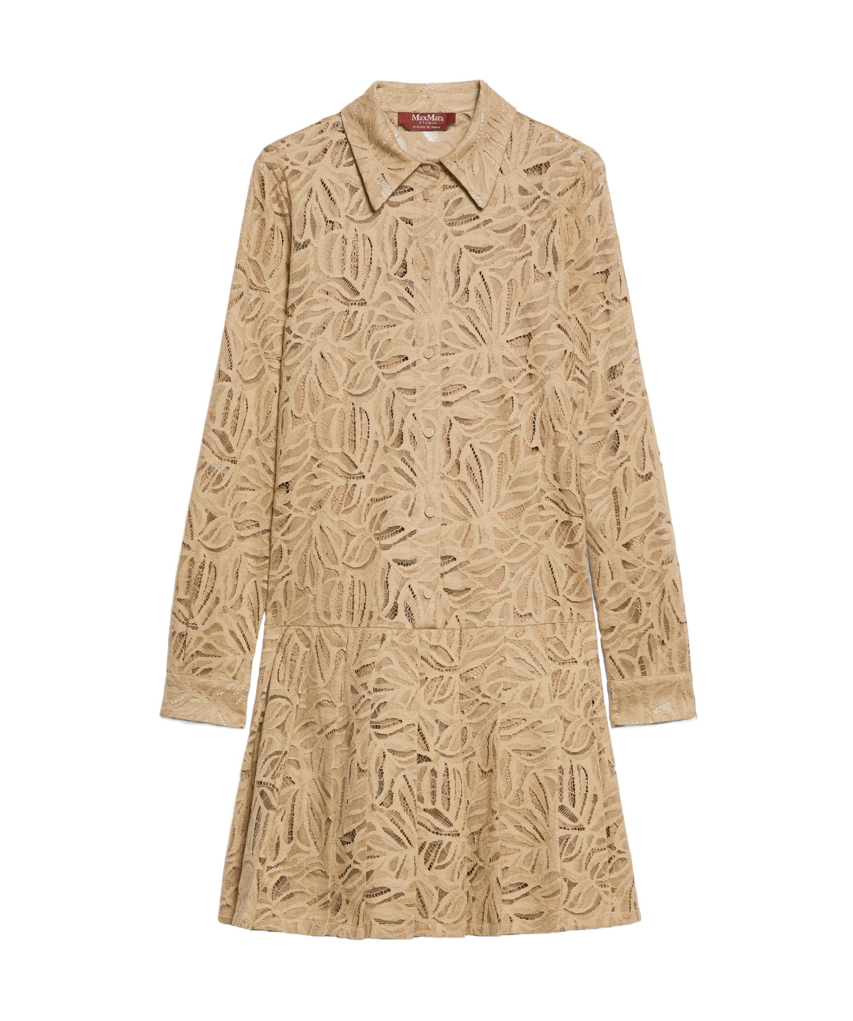 MAX MARA MAX MARA STUDIO FLARED LACE SHIRT DRESS