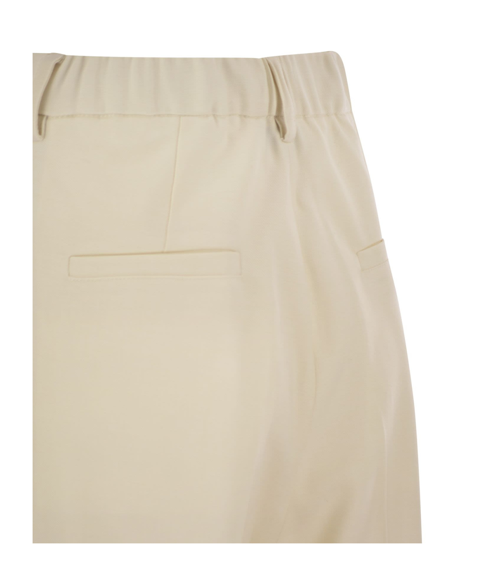 Herno Cargo Trousers In Wool And Viscose Blend In Brown