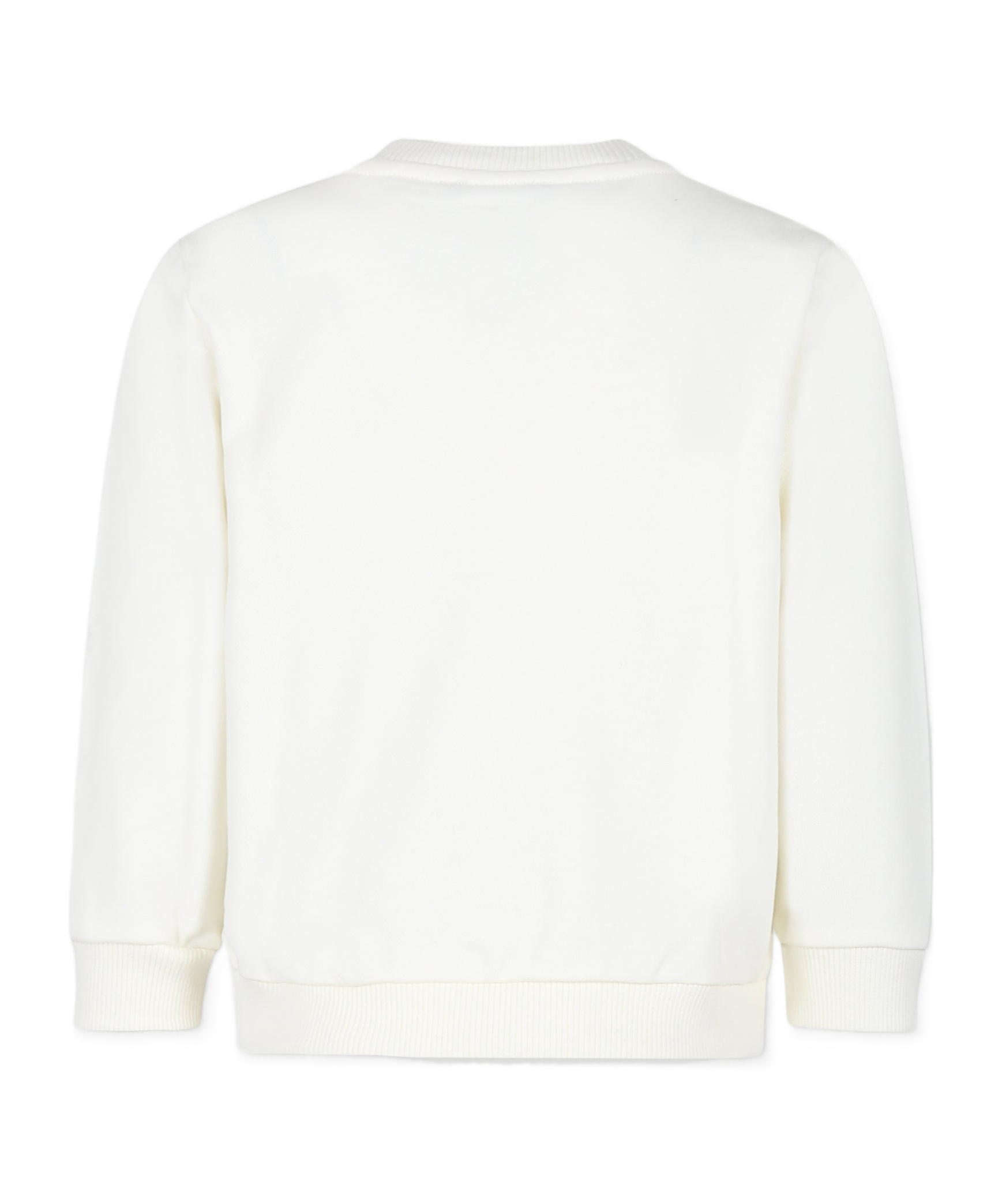 Balmain Ivory Sweatshirt For Girl With Logo In White