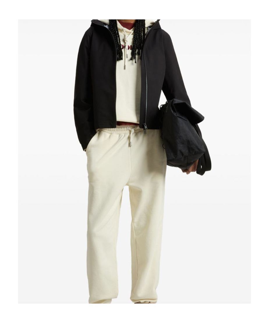 Woolrich Hooded Jacket With Side Slit Pockets In Black