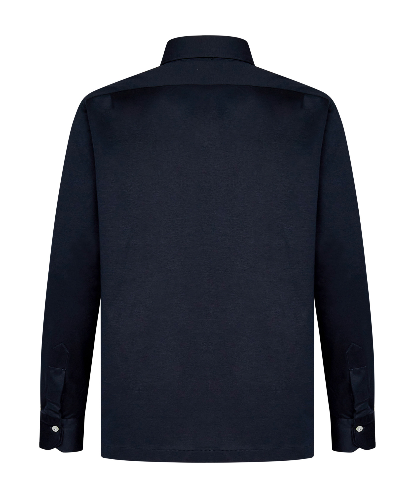Shop Kiton Long-sleeved Polo Shirt In Black