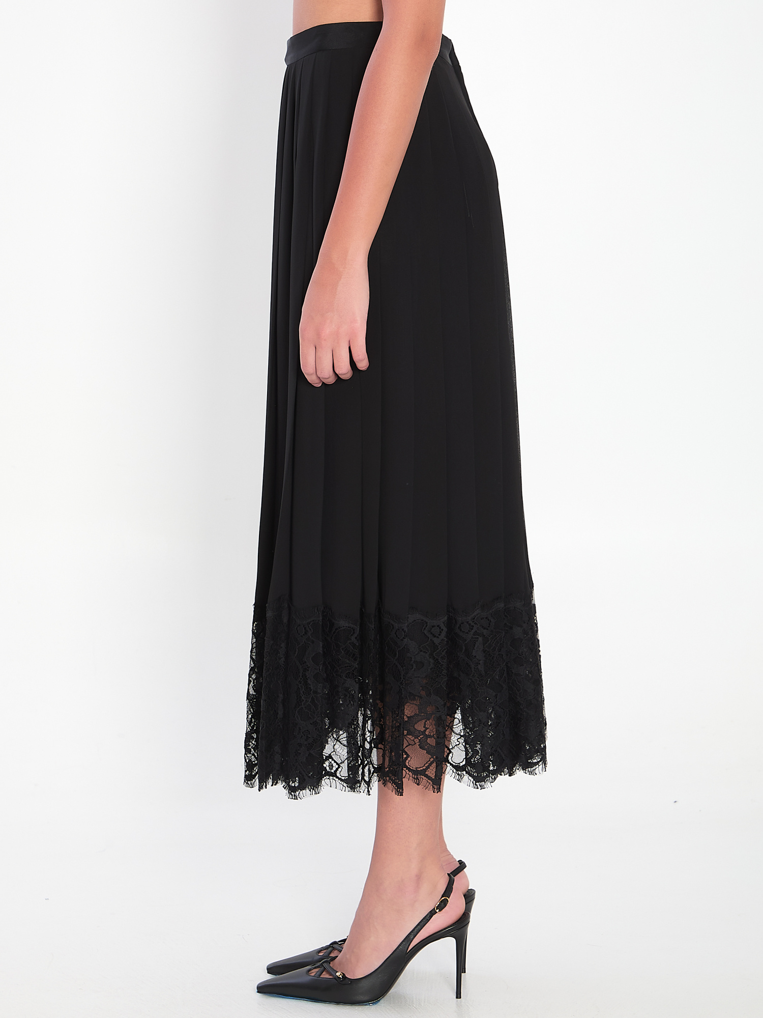 Dolce & Gabbana Dolce&gabbana Women Lace Midi Skirt In Black