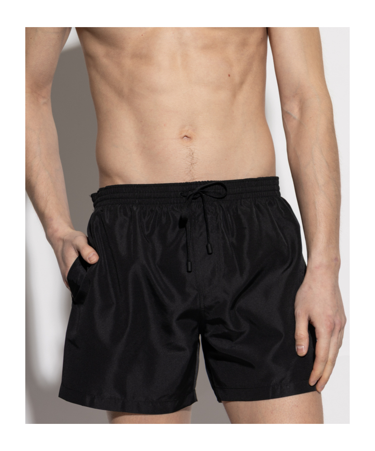Shop Balmain Logo-appliqué Swim Shorts In Black