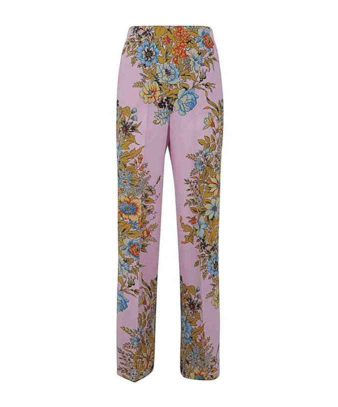Etro Floral Casual Pants In Multi