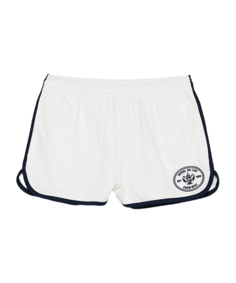 Sporty And Rich Elastic Waist Shorts In White