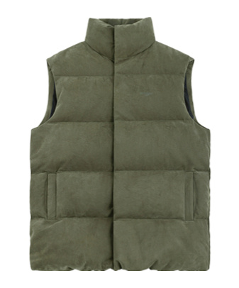 We11 Done High-neck Padded Gilet In Green
