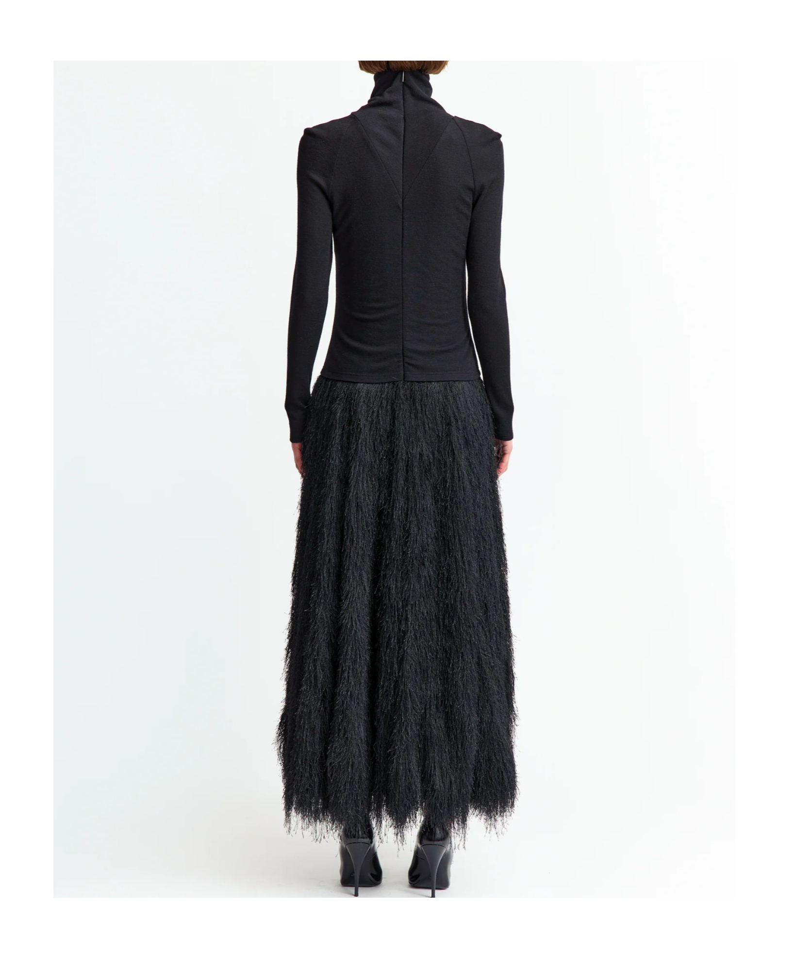16arlington High-neck Long-sleeved Dress In Black