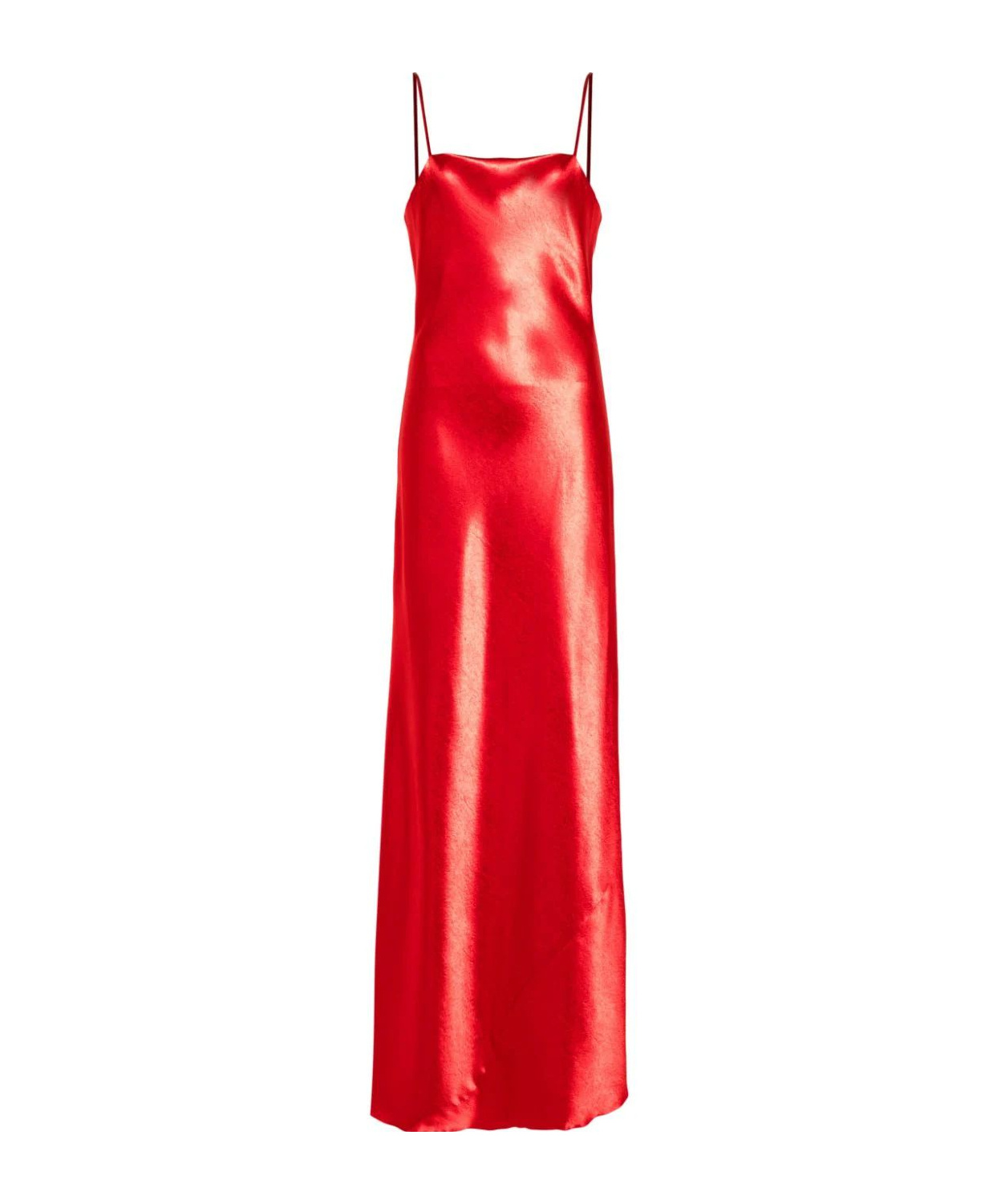Shop Forte Forte Square-neck Satin Maxi Dress