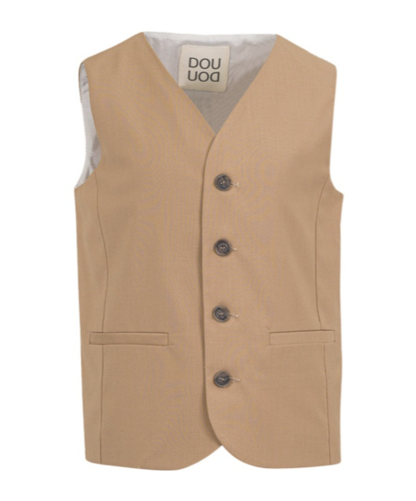 Douuod V-neck Vest In Nude