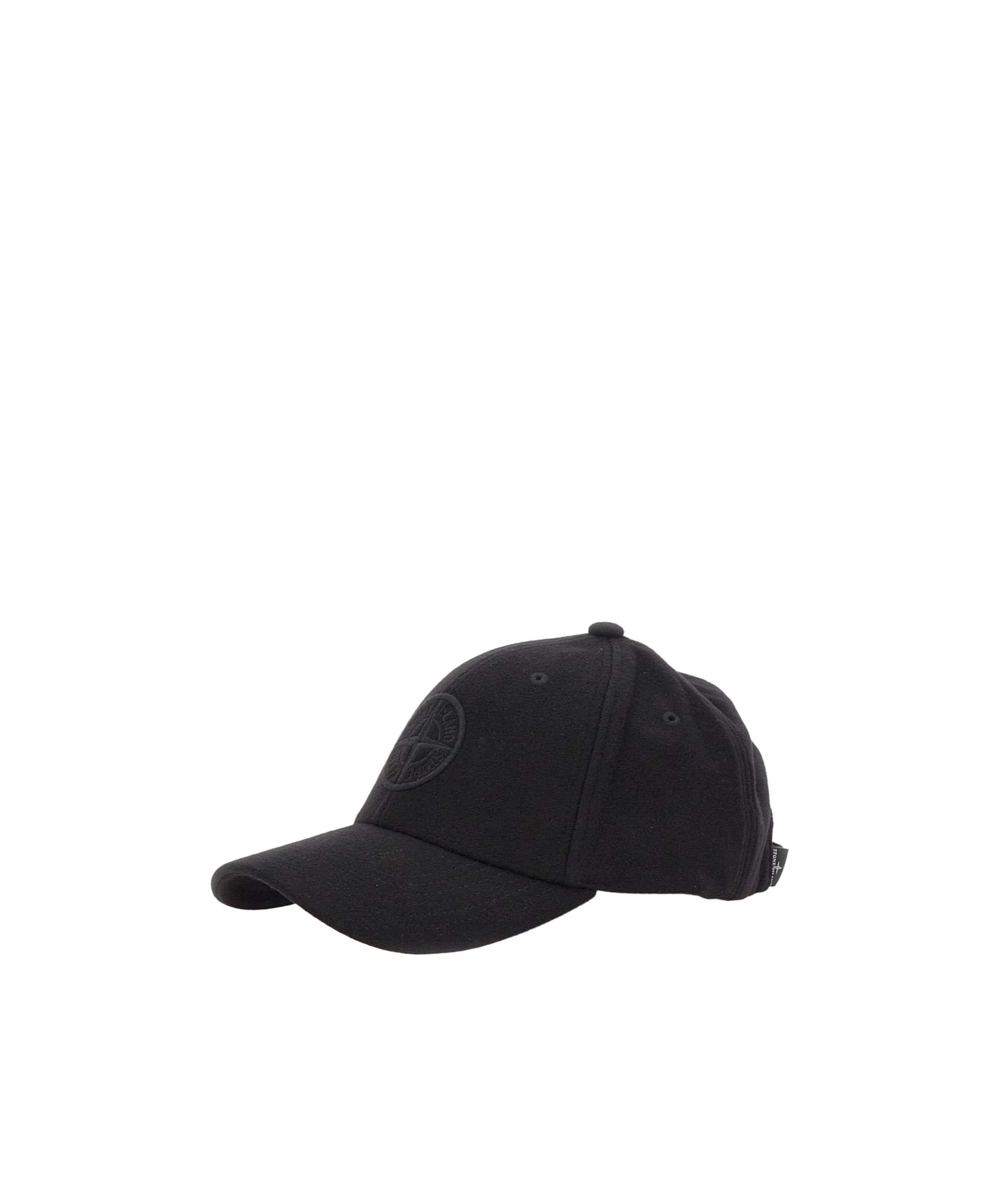 Shop Stone Island Compass-embroidered Cap In Black