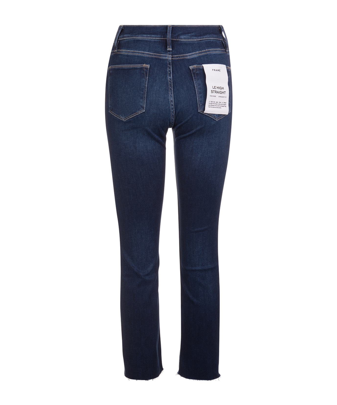 Frame High Waist Straight Jeans In Blue