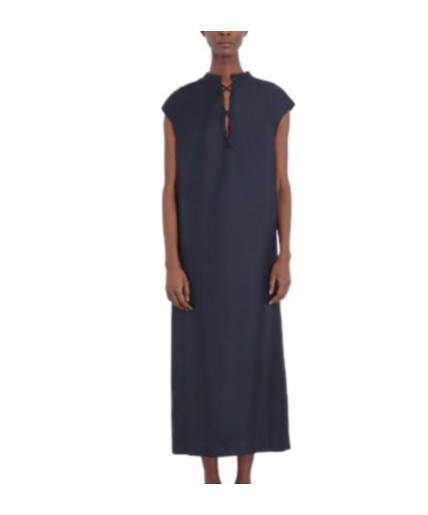 LOULOU STUDIO DEMETER SILK MIDI DRESS