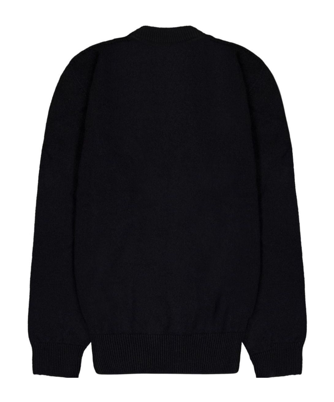 Laneus Relaxed Fit Polo Knitwear In Luxurious Wool-cashmere Blend In Black