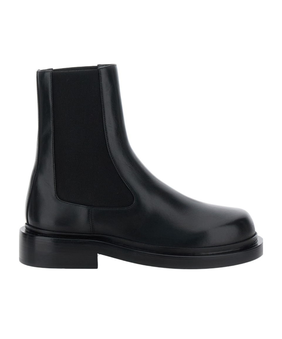 Jil Sander Black Boots With Elastic Side Pannels In Leather Woman In Black
