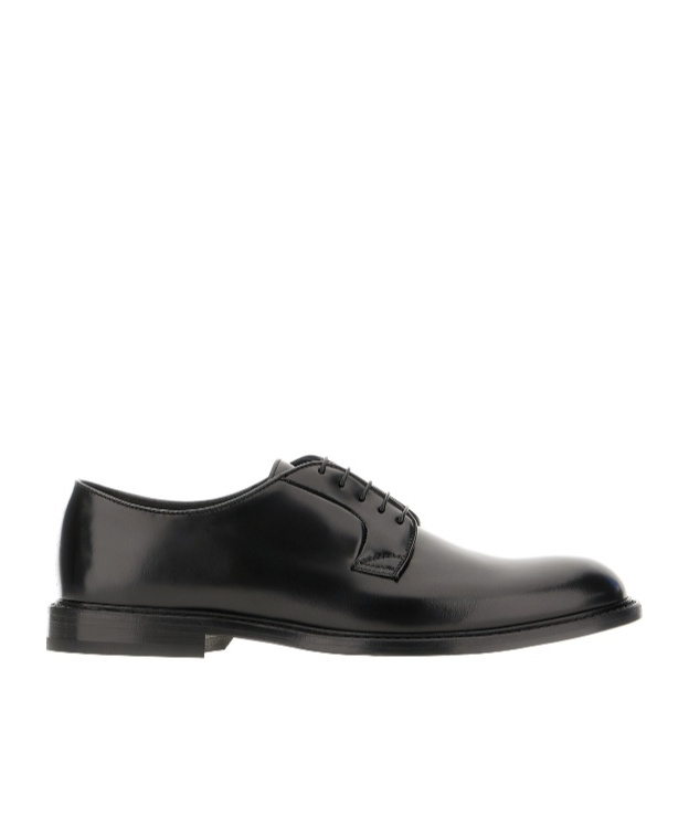 Doucal's Triumph Blue Leather Lace Up Shoes In Black