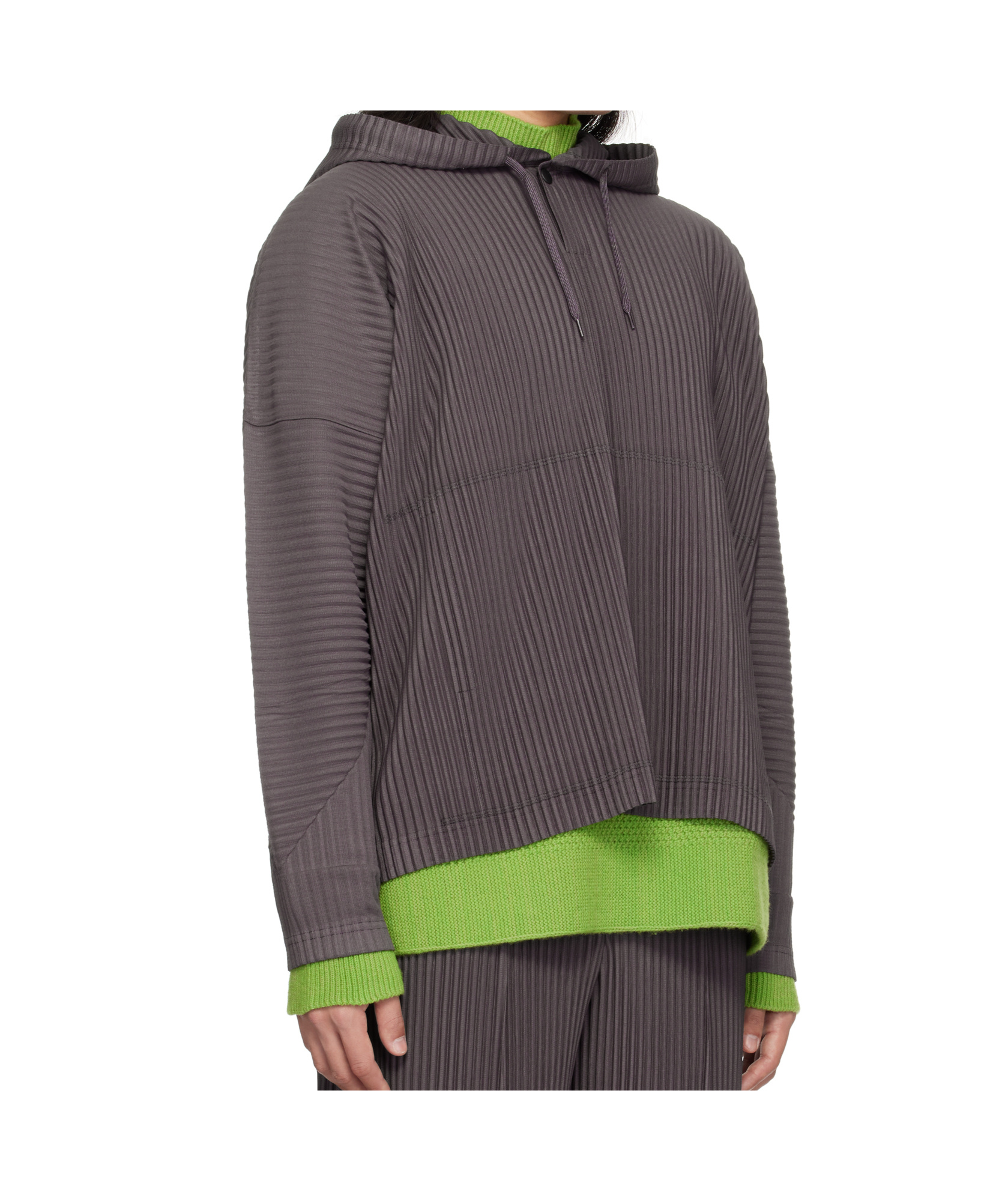 Issey Miyake Purple Monthly Color December Hoodie In Black